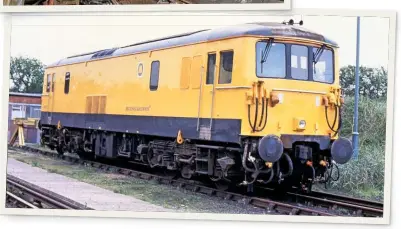  ?? J.D. CABLE/COLOUR RAIL ?? Below: The department­al duties for the Class 73s took them across the Merseyrail network. Here, 73006 waits at Hall Road depot north of Crosby for its next duty.