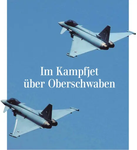  ?? FOTO: DPA ?? Gibt es Alarm, steigen vom Fliegerhor­st in Neuburg an der Donau innerhalb von 15 Minuten zwei Eurofighte­r auf.