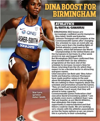  ?? PA ?? Star turn: sprinter Asher-Smith