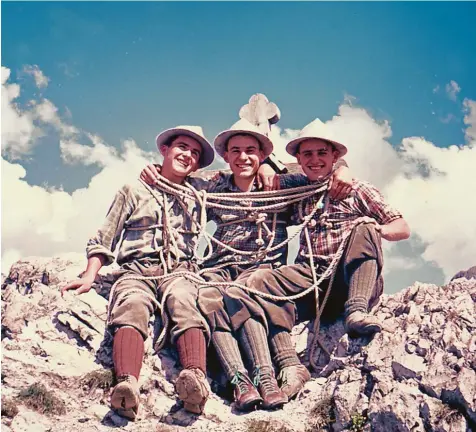  ?? Foto: Familie Krebs ?? Die drei Brüder Martin, Walter und Richard Krebs verunglück­ten 1956 tödlich am Himmelhorn in den Allgäuer Alpen.