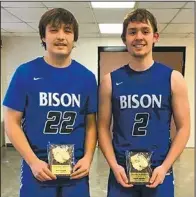  ?? ?? Pictured above, BCN’s Schwehr & Harstad two of the 10 players for the District 5 All District Team Submitted photo