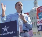  ?? ALEX WONG/GETTY IMAGES ?? U.S. Rep. Jim Jordan, R-Ohio, a two-time NCAA Division I wrestling champion for Wisconsin, is seeking re-election.