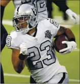  ?? ALEX GALLARDO — THE ASSOCIATED PRESS ?? Raiders running back Devontae Booker will get a crack at his former team, the Broncos, on Sunday.