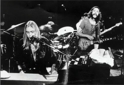  ??  ?? Gregg Allman (left) and Duane Allman of the Allman Brothers Band perform in New York in 1971. (The New York Times)
