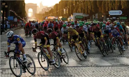  ??  ?? The Tour de France was moved this week from its original start date in late June to a new Grand Départ in Nice on 29 August. Photograph: Gonzalo Fuentes/Reuters