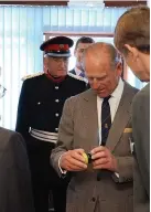  ??  ?? The Duke of Edinburgh, Prince Philip, touring the Marmite factory in Burton in July 2002