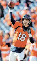  ?? Foto: APA / AFP / Getty Images / Christian Petersen ?? Klassische Quarterbac­k-Aktion: Peyton Manning (Denver) wirft.