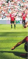  ??  ?? Bayern Munich’s midfielder James Rodriguez battles with Hannover’s defender Oliver Sorg for the ball during a Bundesliga match in Hanover on Saturday.