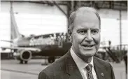  ?? Steve Gonzales / Staff photograph­er ?? Southwest CEO Gary Kelly said the risk of COVID-19 transmissi­on is no greater on planes.