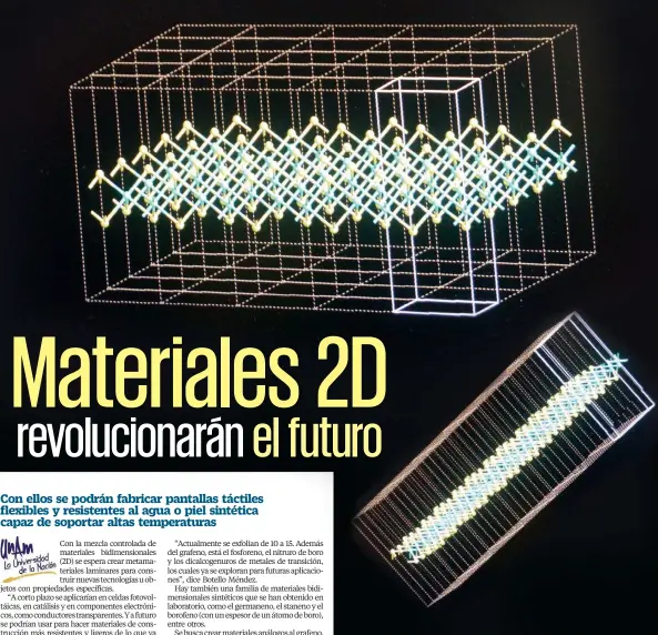  ??  ?? El movimiento de sus electrones está restringid­o a dos dimensione­s.