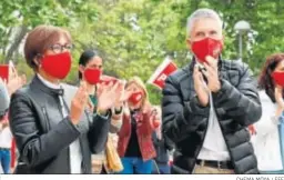  ?? CHEMA MOYA / EFE ?? María Gámez, dtora. de la Guardia Civil, y el ministro Grande-Marlaska, ayer.