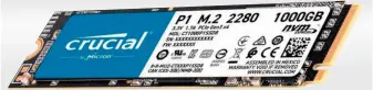  ??  ?? Einstiegs-nvme-ssds für den M.2-steckplatz wie die Crucial P1 SSD punkten durch attraktive­n Preis dank Qlc-speicher. Dieser ist zwar nicht so schnell wie MLC und TLC, lässt sich aber günstiger herstellen.