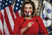  ?? JACQUELYN MARTIN - THE ASSOCIATED PRESS ?? House Speaker Nancy Pelosi, of Calif., speaks during her weekly briefing, Friday, Dec. 4, on Capitol Hill in Washington.