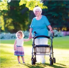  ??  ?? Rolling walkers are assistive devices that can keep individual­s mobile despite cognitive or physical disabiliti­es.