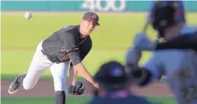  ?? GREG SORBER/JOURNAL ?? Isotopes starter Jeff Hoffman worked into the sixth inning against Salt Lake before leaving after giving up three runs.