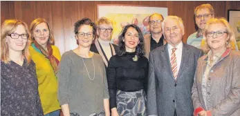  ?? FOTO: HAB ?? Der Vorstand freut sich auf das Jubiläumsj­ahr (von links): Jana Helle, Claudia Wörner, Regine Weps, Andrea Wesener, Gülsün Türker-Huber, Joachim Trost, Oskar Rapp, Andreas Treichel und Renate Walter.