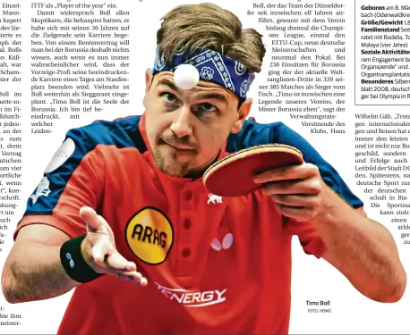  ?? FOTO: HOMÜ ?? Timo Boll