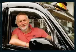  ??  ?? TAKING US FOR A RIDE: Our impression of Corbyn as a cabbie
