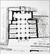  ??  ?? Plan de l’église Saint-Nicolas du Rocher et la chapelle Saint Sébastien. (DR)