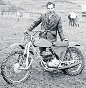  ?? ?? Fluff Brown, one of the many notable riders of the 1960s who achieved success on machines fitted with a Parkinson conversion kit.