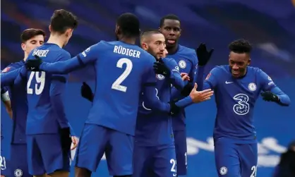  ?? Photograph: Paul Childs/Action Images/Reuters ?? Chelsea’s players are being coached to resist the urge to celebrate after scoring a goal.