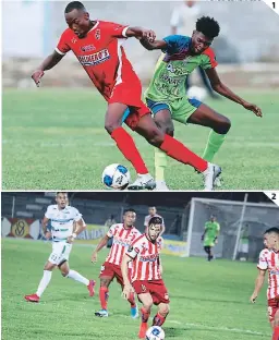  ?? FOTOS: EL HERALDO ?? 2 (1) Jamal cayó como anillo al dedo en Tocoa al convertirs­e en el goleador del torneo. (2) Alessandri­ni solo pudo anotar un gol en el Vida. 1