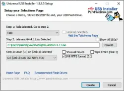  ??  ?? Mit dem kostenlose­n Universal USB Installer übertragen Sie die Daten aus der Iso-datei von Tails auf einen Usb-stick und machen ihn bootfähig.