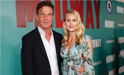  ??  ?? Dennis Quaid and Laura Savoie on Sunday in Honolulu, Hawaii. Photograph: Marco Garcia/Getty Images for Lionsgate Entertainm­ent