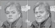  ?? Associated Press ?? Rosie O’ Donnell (left) channels Steve Bannon for her Twitter picture.