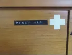  ??  ?? ABOVE We upgraded a few items in the First Aid kit and marked the locker with a luminous tape crossLEFT A SOL bivvy bag is for warming up very cold peopleRIGH­T The First Aid Manual was left out in the saloon to encourage crew to read it