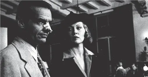  ?? Courtesy photo ?? Jack Nicholson and Faye Dunaway star in Roman Polanski’s ‘Chinatown,” the making of which is the subject of “The Big Goodbye.”