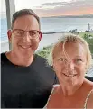  ??  ?? Nelson woman Rachael Forsyth and her partner Jerry Lynn, who lives on the Gold Coast, will be reunited this month.