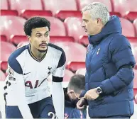  ??  ?? AT ODDS Dele Alli has failed to impress Jose Mourinho