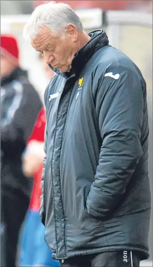  ?? Picture: SNS. ?? Jim Jefferies: looking for more applicatio­n from his players.