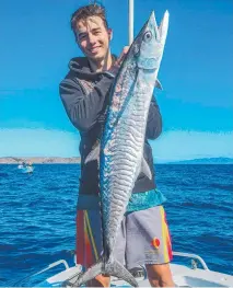  ??  ?? Jarrod Edmondson caught his first spanish mackerel near Salamander Reef last weekend.