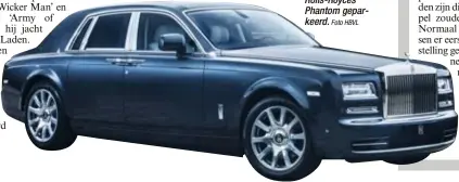  ?? Foto HBVL ?? Op de oprit van Cage staan negen Rolls-Royces Phantom geparkeerd.
