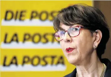  ?? KEYSTONE ?? Post-Chefin Susanne Ruoff gab gestern Abend ihren Rücktritt bekannt.