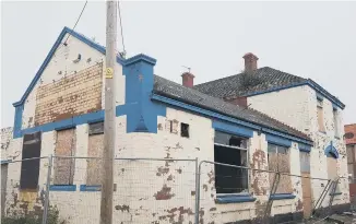  ??  ?? The former Lord Byron pub, near Hawthorn Square, Seaham.