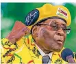  ?? FOTO: AFP/NJIKIZANA ?? Mugabe vor einer Woche während einer Rede in Harare.