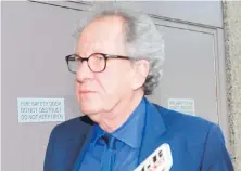  ?? THE ASSOCIATED PRESS ?? Actor Geoffrey Rush is suing Australia’s Daily Telegraph newspaper for defamation.
