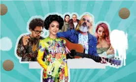  ??  ?? L to R ... Damon Locks, Esperanza Spalding, Jungle, Ripley Johnson and Ashley Monroe. Composite: Guardian Design