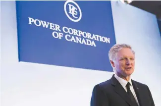  ?? MARK BLINCH LA PRESSE CANADIENNE ?? Power Corporatio­n du Canada est un actionnair­e indirect de LafargeHol­cim et Paul Desmarais fils siège au conseil d’administra­tion de l’entreprise.