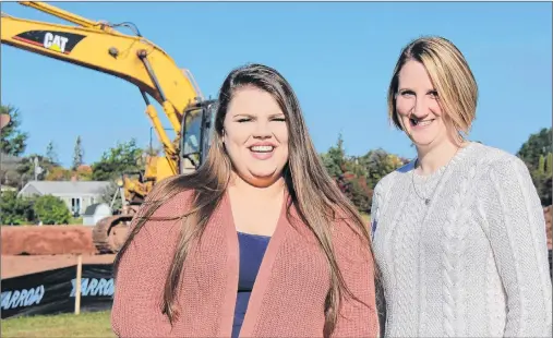  ?? MILLICENT MCKAY/JOURNAL PIONEER ?? Emma Dibling, left, a track and field athlete at Three Oaks Senior High School, and coach Jennifer Halupa are looking forward to having a proper training facility for track and field athletes in Summerside.