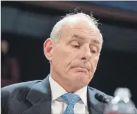  ?? AP PHOTO ?? Homeland Security Secretary John Kelly pauses while testifying on Capitol Hill in Washington, Tuesday before the House Homeland Security Committee.