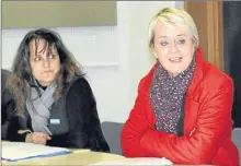  ??  ?? Paquita Bannier-gauthier, directrice des services du cabinet et Alix-marie Cabot-chaumeton, procureur de la République près le tribunal de grande instance de Montauban. (Photo archives LPJ).