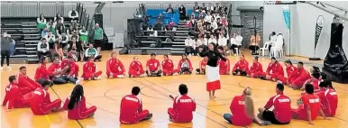  ?? ?? A powhiri at Te Rangi Aniwaniwa welcomed the Samoan, Tahitian, Cook Island, Tongan and American Samoan teams.