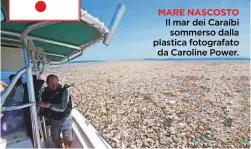  ??  ?? MARE NASCOSTO Il mar dei Caraibi sommerso dalla plastica fotografat­o da Caroline Power.