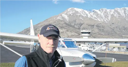 ?? PHOTO: ODT FILES ?? Plane sense . . . Robert Rutherford at Queenstown Airport.