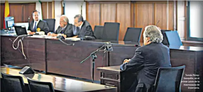  ?? JOSÉ ÁNGEL GARCÍA ?? Tomás PérezSauqu­illo, en el primer juicio de la macrocausa de
Invercaria.
