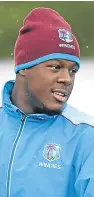  ??  ?? Brief appearance: For West Indies captain Carlos Brathwaite